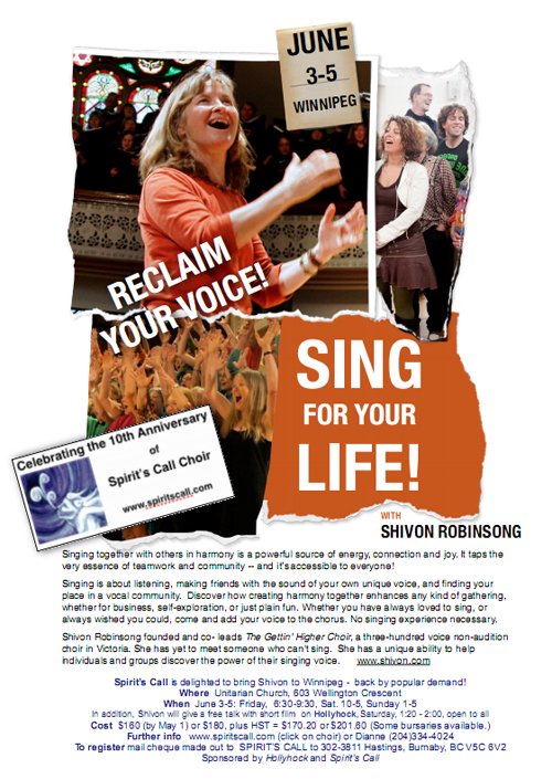 Sing for your life! with Shivon Robinsong